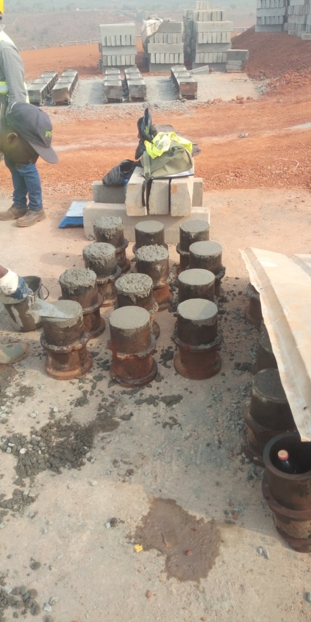 Prélèvement des éprouvettes de béton